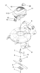 Part Location Diagram of 110-1778 Lawn Boy Handle-recoil